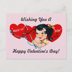 Valentijn Sew Be Mine Feestdagenkaart