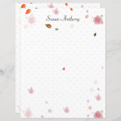 Valentijn Shabby Chic Polka Dot Briefpapier Paper (Voorkant / Achterkant)