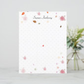 Valentijn Shabby Chic Polka Dot Briefpapier Paper (Staand voorkant)