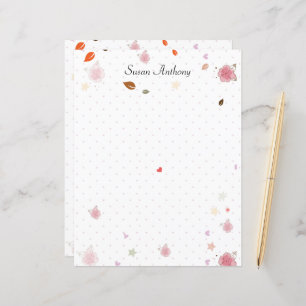 Valentijn Shabby Chic Polka Dot Briefpapier Paper