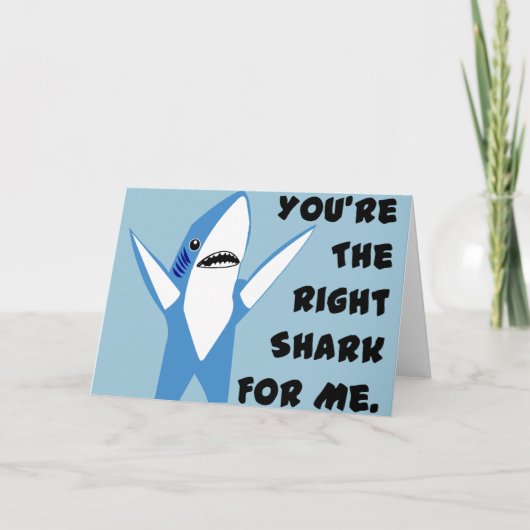 Valentijn Shark Dansend links Feestdagen Kaart (Voorkant)