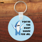 Valentijn Shark Dansend links Sleutelhanger (Voorkant)