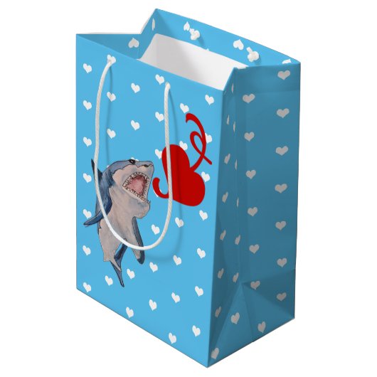 Valentijn Shark Medium Cadeauzakje (Achterkant Gekanteld)