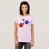 Valentijn Shirt met Cute Blowfish Friends (Voorkant volledig)
