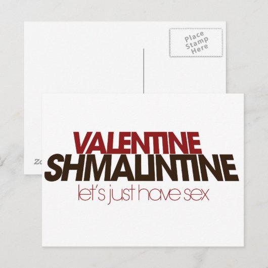 Valentijn Shmalintine Feestdagenkaart (Voorkant / Achterkant)