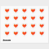 Valentijn Sinaasappel Hart Lollipop Sticker (Vel)