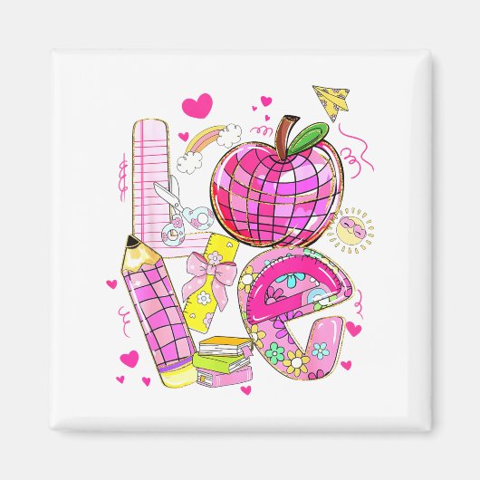Valentijn Six Seven 6 7 Cake Boog Meme Hart Vrouwe Magneet (Voorkant)