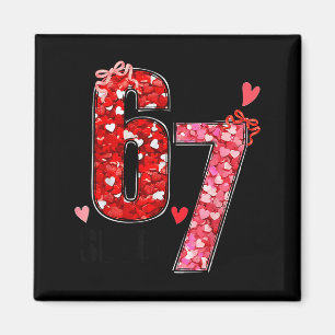 Valentijn Six Seven Grappig 67 Meme Gen Alpha Jarg Magneet