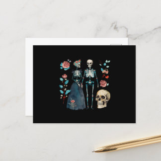 Valentijn Skelet Collage Briefkaart