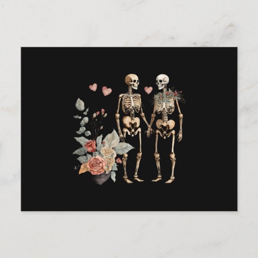  Valentijn skeletten Briefkaart (Voorkant)