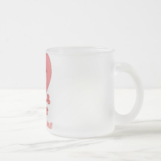 Valentijn Skull Cup Matglas Koffiemok (Rechts)