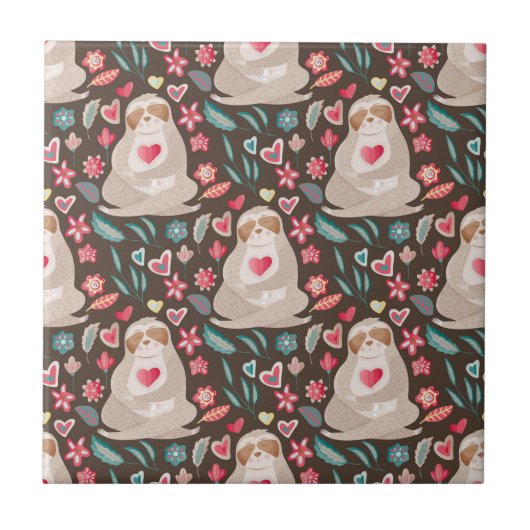 Valentijn Sleufpatroon Tegeltje (Voorkant)