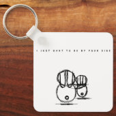 Valentijn Sleutelhanger Ik wil gewoon aan uw kant (Voorkant)