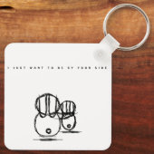 Valentijn Sleutelhanger Ik wil gewoon aan uw kant (Achterkant)