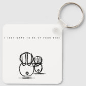 Valentijn Sleutelhanger Ik wil gewoon aan uw kant (Achterkant)