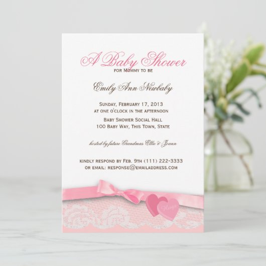 Valentijn Snoep Baby shower Kaart (Staand voorkant)