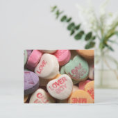 Valentijn Snoep Conversatie Hart Feestdagenkaart (Staand voorkant)