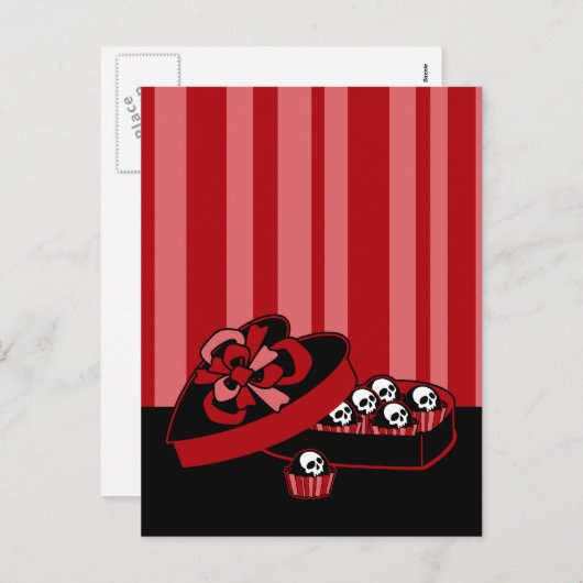 Valentijn Snoep Feestdagenkaart (Voorkant / Achterkant)