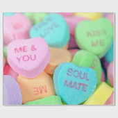 Valentijn Snoep Harten Cadeaupapier (Vlak)