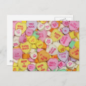 Valentijn Snoep Harten Feestdagenkaart (Voorkant / Achterkant)