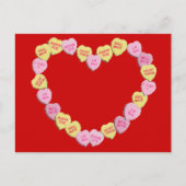 Valentijn Snoep Harten hart Feestdagenkaart (Voorkant)