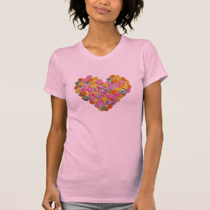 Valentijn Snoep Harten hart T-shirt