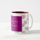 Valentijn Snoep Harten Patroon Foto Mok (Voorkant rechts)