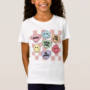 Valentijn Snoep Harten Shirt, conversatie hart T-shirt
