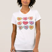 Valentijn Snoep Harten, Shirt, gesprekskunst T-shirt (Voorkant)