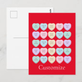 Valentijn Snoep Harten Thunder_Cove Briefkaart (Voorkant / Achterkant)