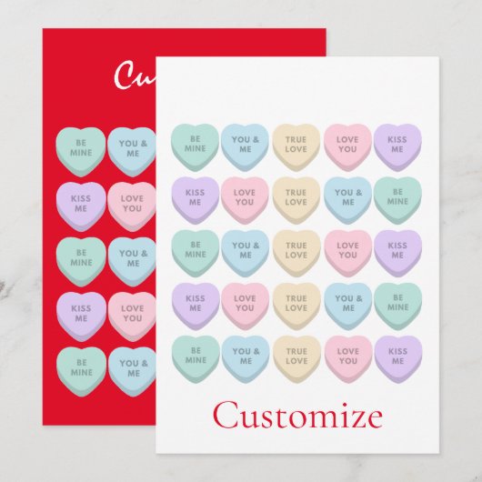 Valentijn Snoep Harten Thunder_Cove Kaart (Voorkant / Achterkant)