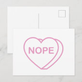 Valentijn Snoep Heart, Nope Briefkaart (Voorkant / Achterkant)