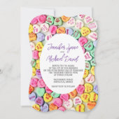 Valentijn Snoep Hearts Wedding Kaart (Voorkant)