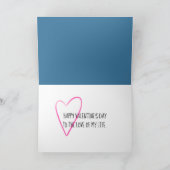 Valentijn Snoep hoort bij Denim Feestdagen Kaart (Binnen)