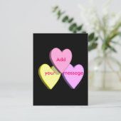 Valentijn Snoep Hoorten Aangepast zoeken Feestdagenkaart (Staand voorkant)