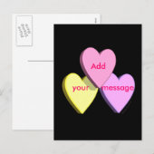 Valentijn Snoep Hoorten Aangepast zoeken Feestdagenkaart (Voorkant / Achterkant)