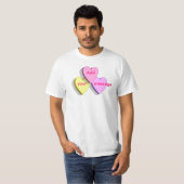  Valentijn Snoep Hoorten Aangepast zoeken T-shirt (Voorkant volledig)