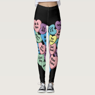 valentijn snoep maakt conversatie-Leggings harten Leggings