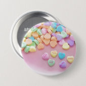Valentijn Snoep Ronde Button 7,6 Cm (Voorkant /achterkant)