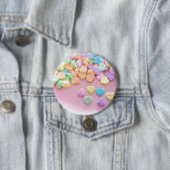 Valentijn Snoep Ronde Button 7,6 Cm (In situ)