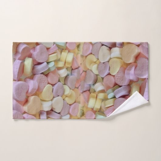 Valentijn Snoep Sweethearts Day Bad Handdoek (Handdoek)