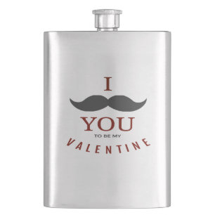 Valentijn snor geschenken heupfles
