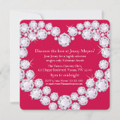 Valentijn Soirée Diamonds Hartfeest Uitnodiging (Achterkant)