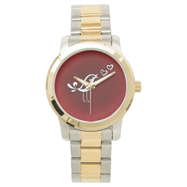Valentijn Song Bird Horloge (Voorkant)