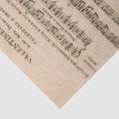 Valentijn Song Bladmuziek Vintage Notities Decoupa Tissuepapier (Detail)