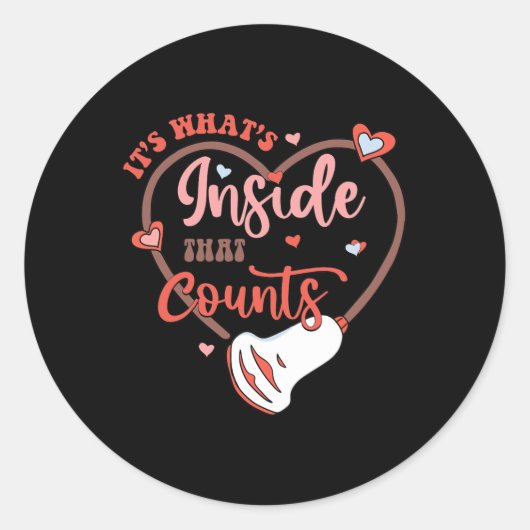 Valentijn Sonografie Tech Het is Whats Inside Die Ronde Sticker (Voorkant)