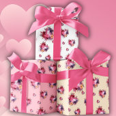 Valentijn spatten van harten patroon inpakpapier vel