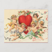  Valentijn Speelse Cherubs Briefkaart (Voorkant)
