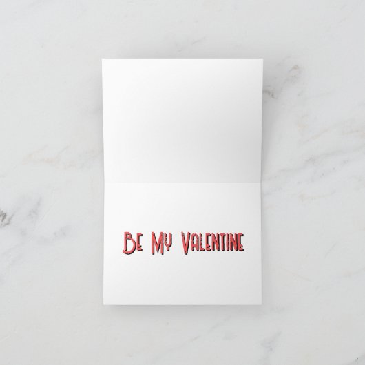 Valentijn Spooky Cats en Blood Feestdagen Kaart (Binnen)