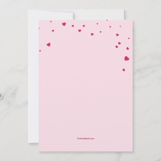 Valentijn Sprinkles Invitation Kaart (Achterkant)